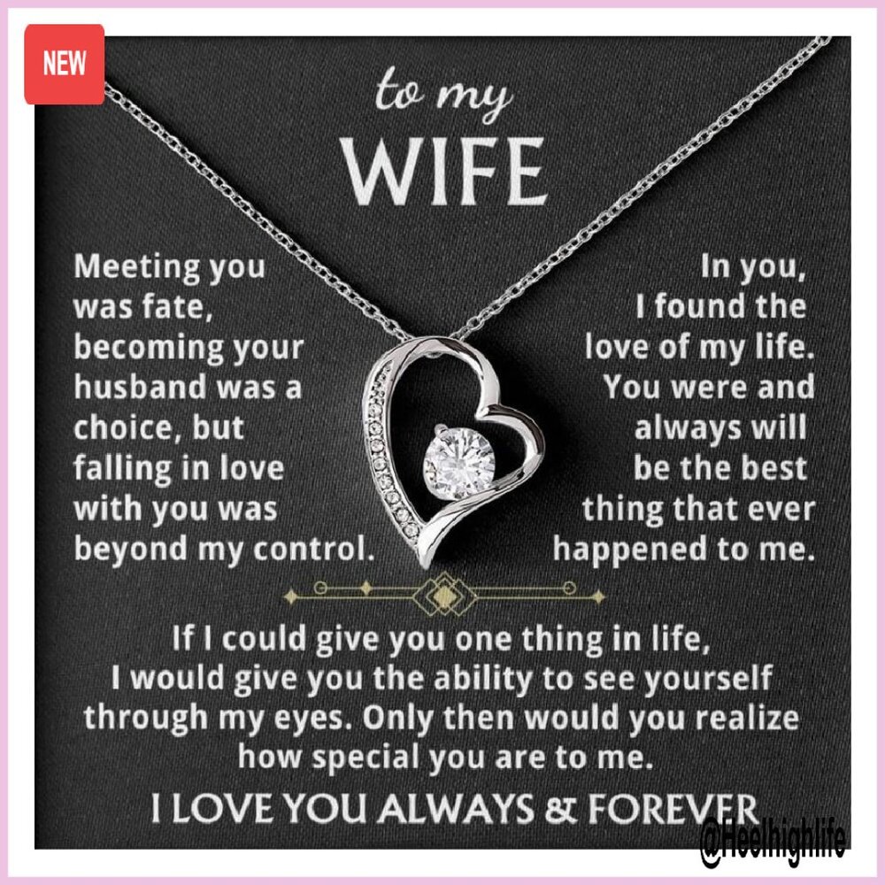 Heart Pendant Necklace With Cubic Zirconia Adjustable Chain Romantic Gift